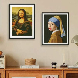 Kit broderie au point de croix — portrait classique