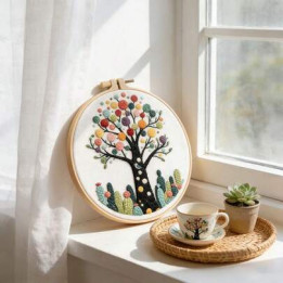 Kit broderie végétale (20 × 20 cm)
