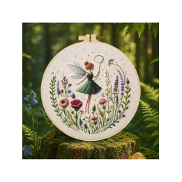 Kit broderie — fille aux ailes
