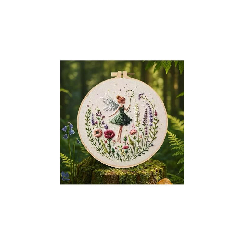 Kit broderie — fille aux ailes