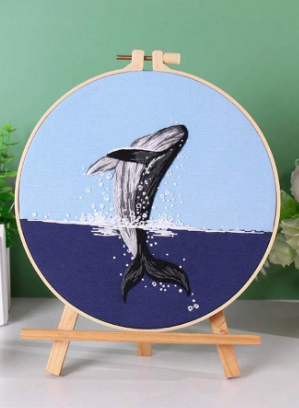 Kit broderie — Baleine sous l’océan