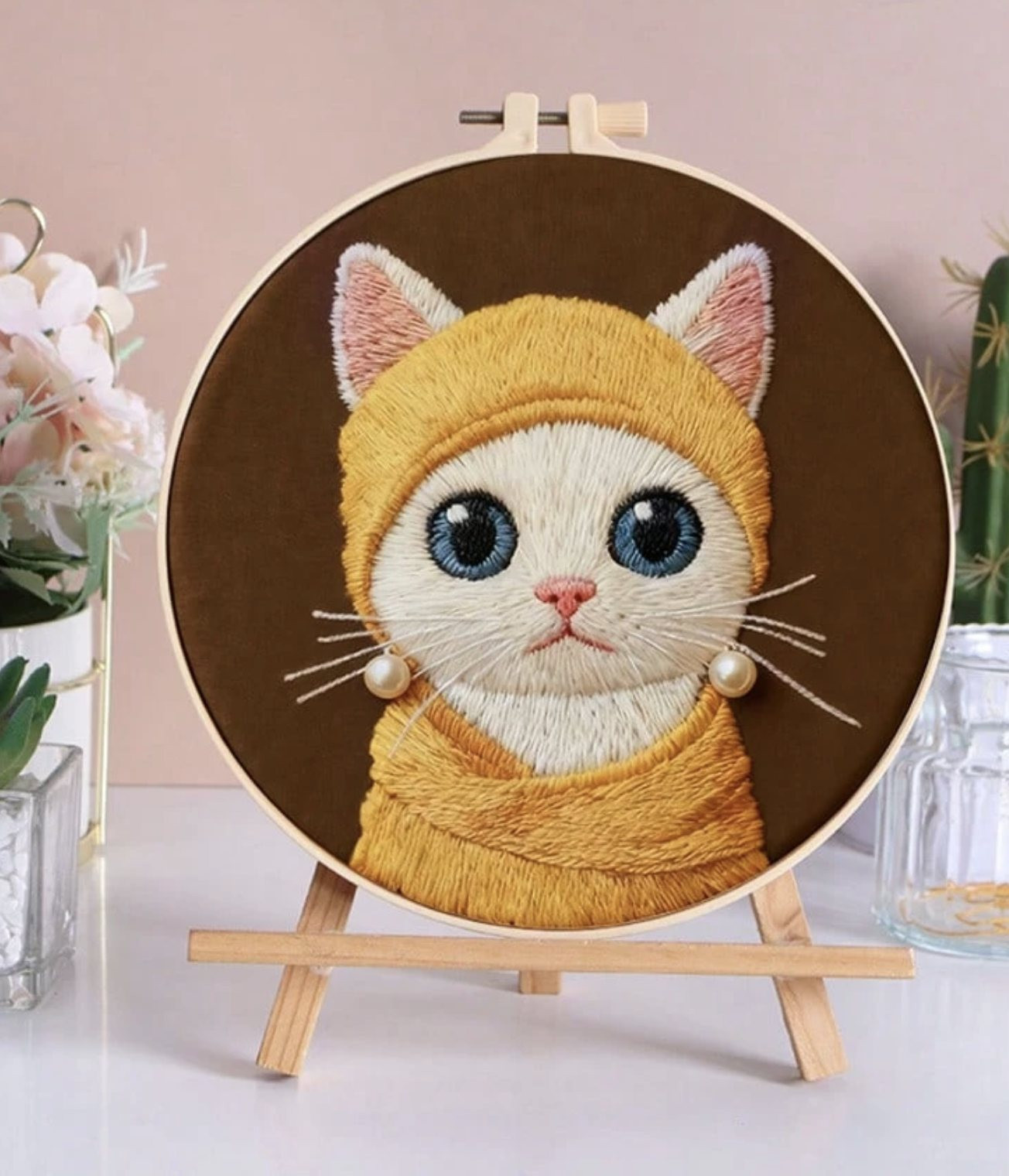 Kit broderie — Portrait de chat roux