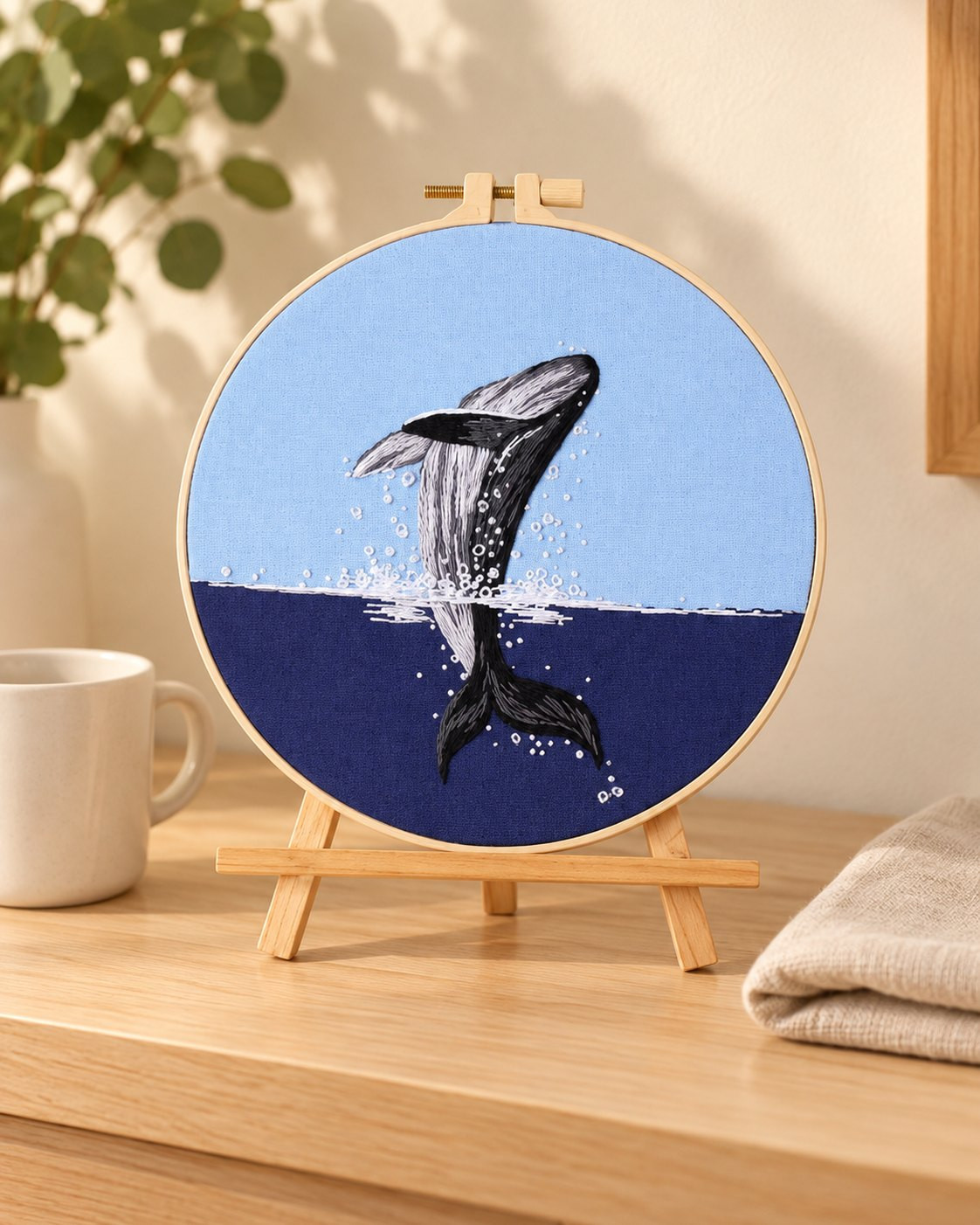 Kit broderie — Baleine sous l’océan | Coutureo