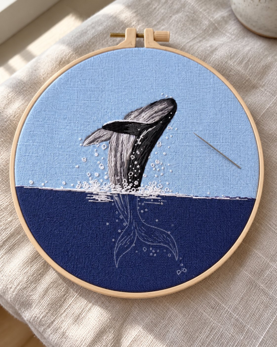 Kit broderie — Baleine sous l’océan