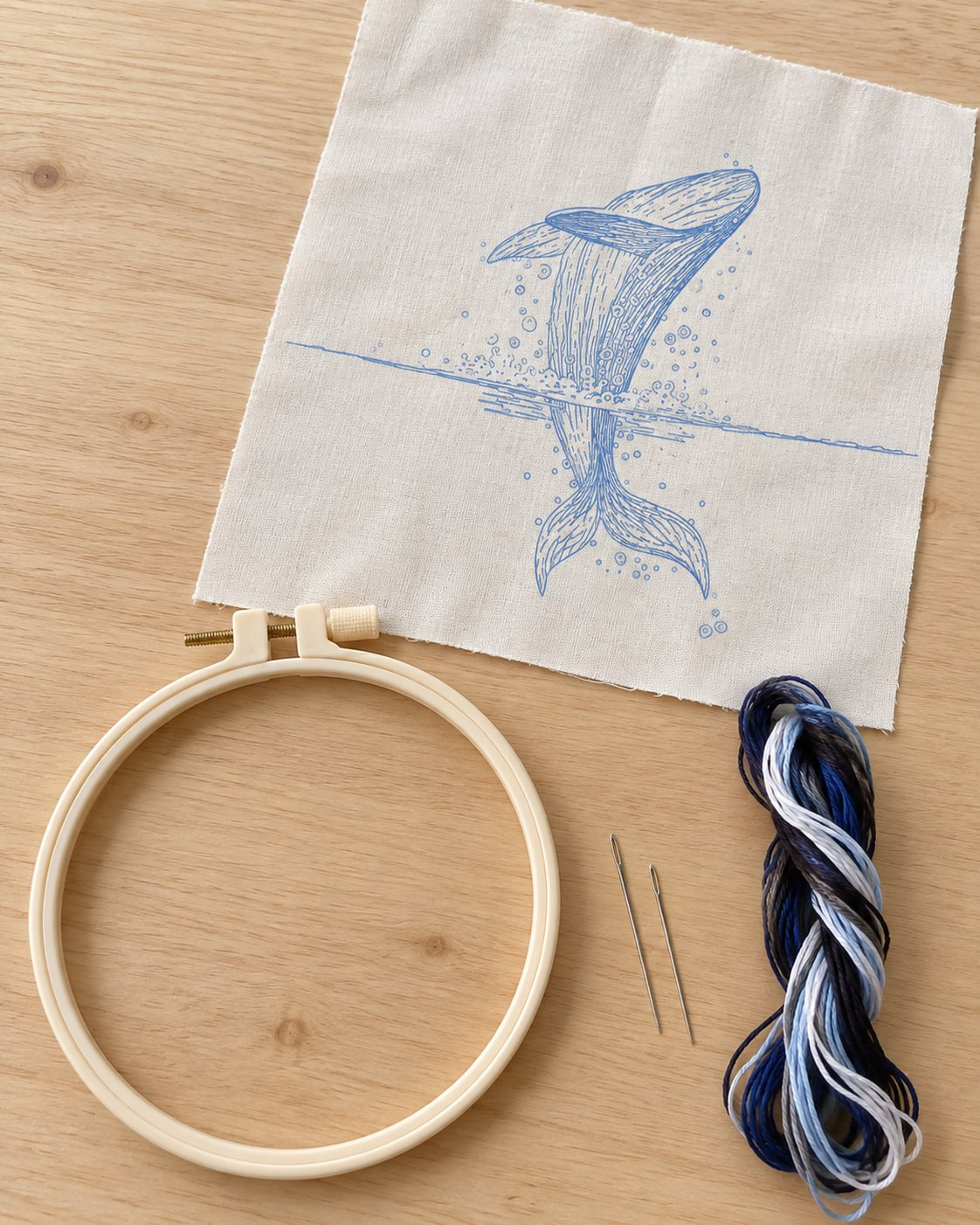 Kit broderie — Baleine sous l’océan