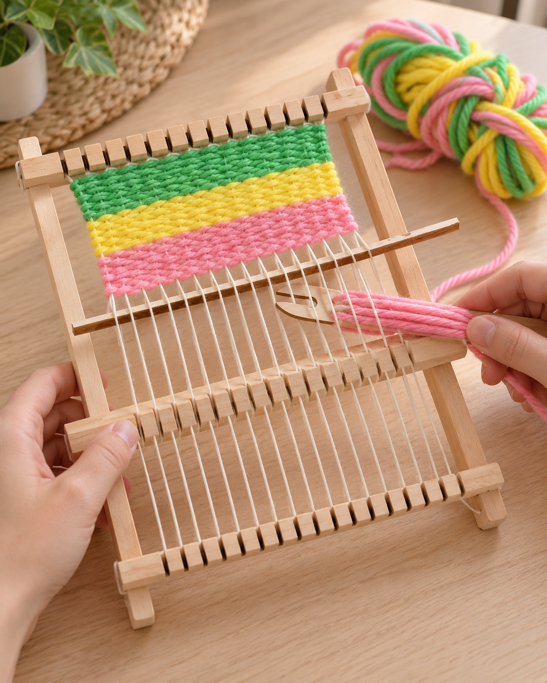 Métier à tisser de table en bois — Kit complet
