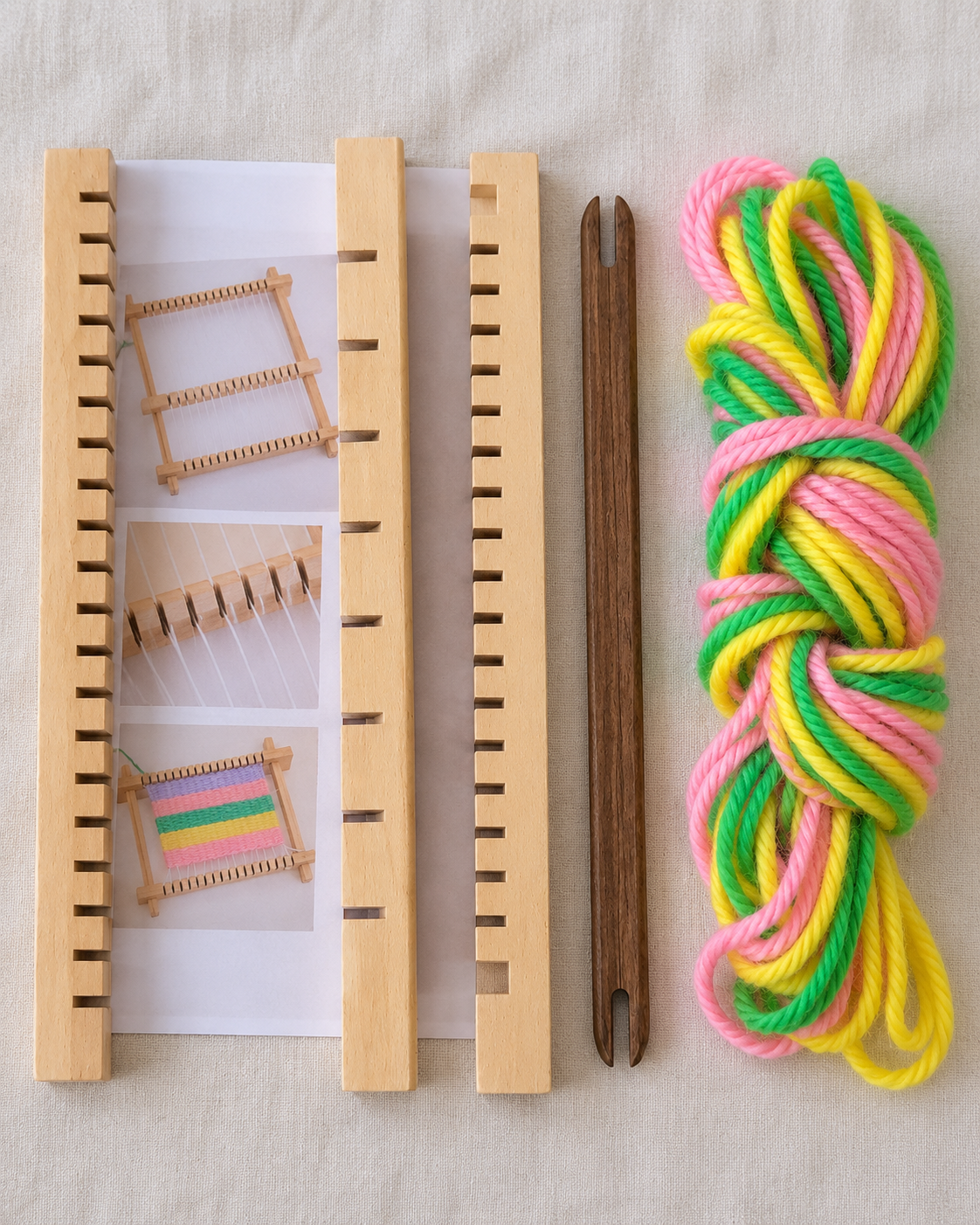 Métier à tisser de table en bois — Kit complet