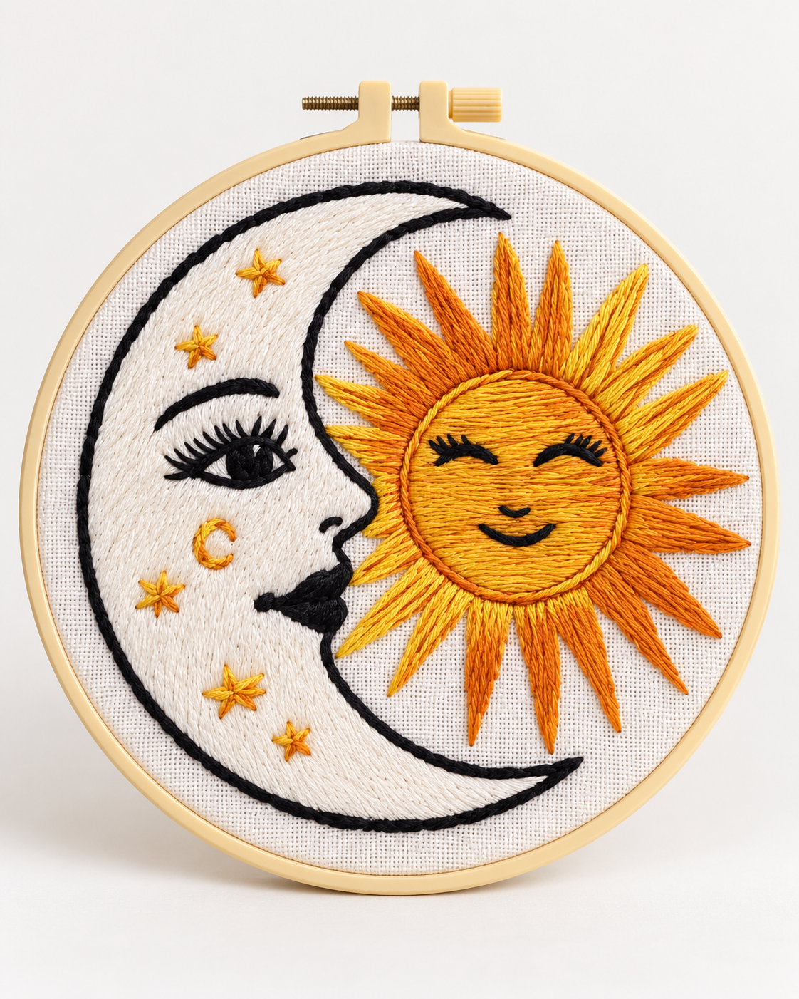 Kit broderie — Soleil, lune et serpent | Coutureo