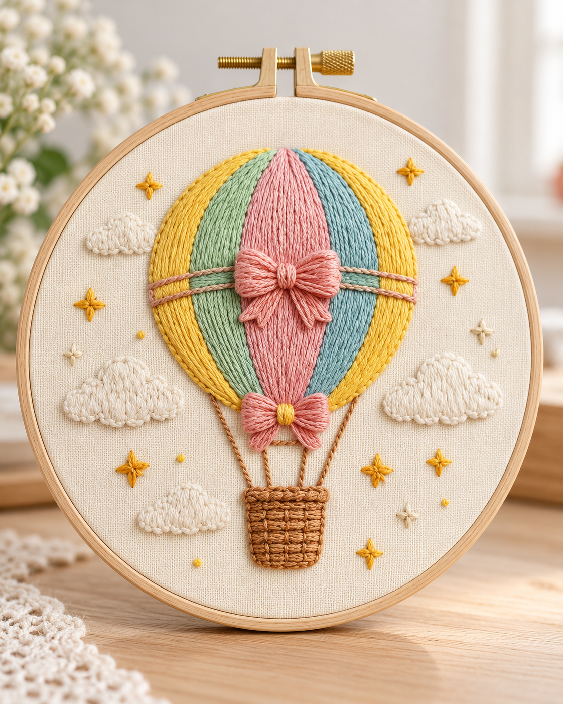 Kit broderie — Montgolfière rêveuse | Coutureo