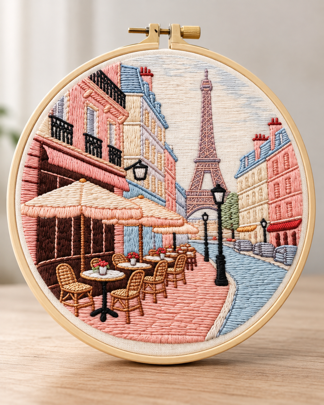 Kit broderie — Jeune fille au jardin fleuri | Coutureo