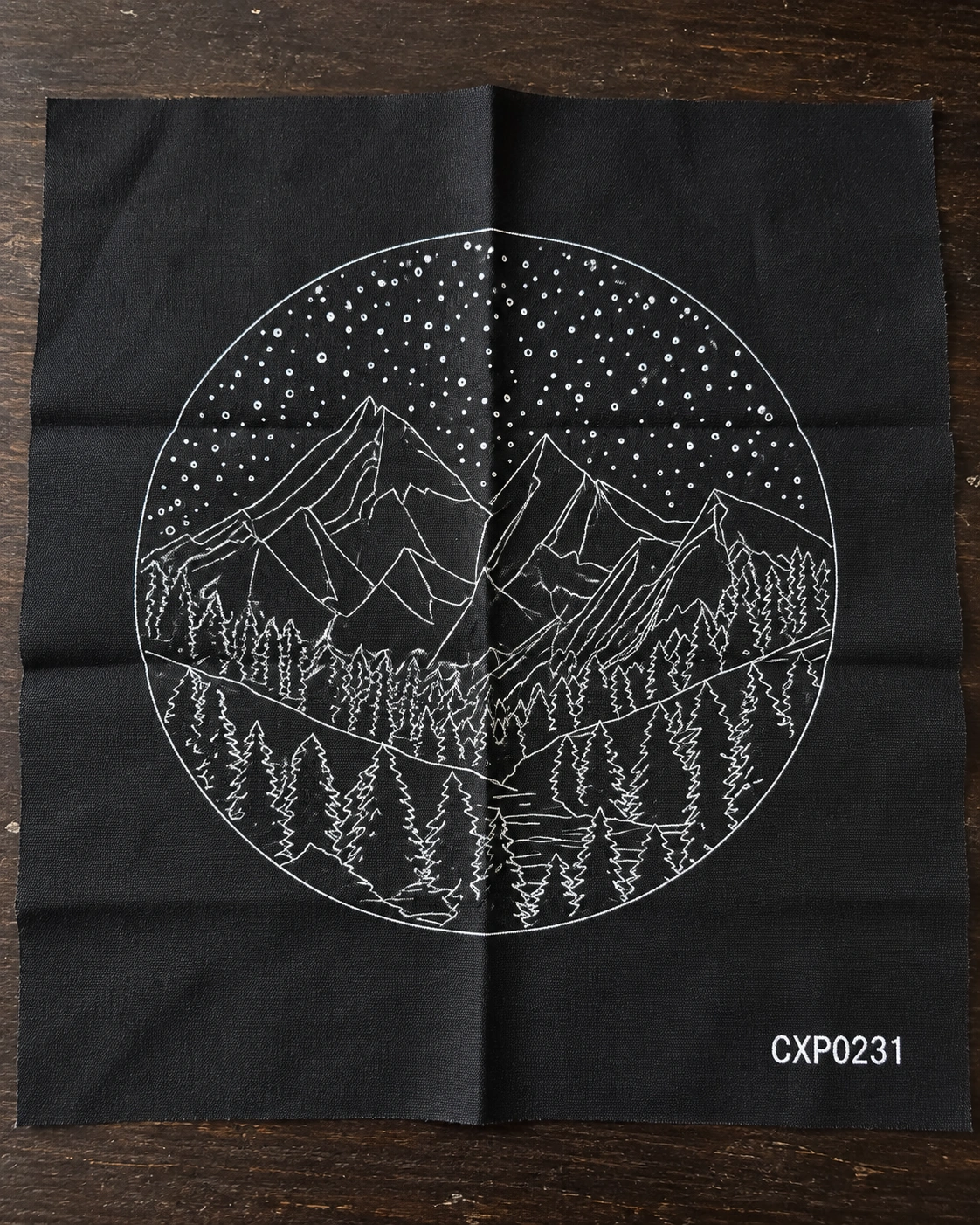 Kit broderie — Montagnes sous un ciel étoilé