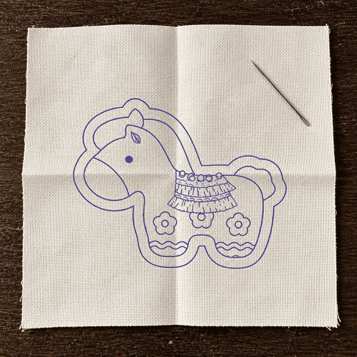 Kit porte-clés à broder — Cheval du zodiaque