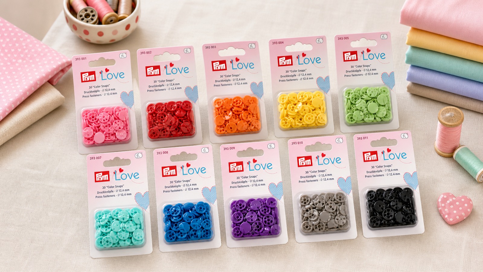 Assortiment de boutons-pression Prym Love