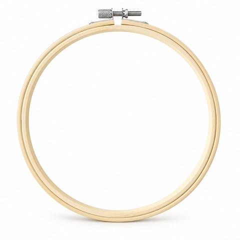 Tambour à broder en bambou naturel